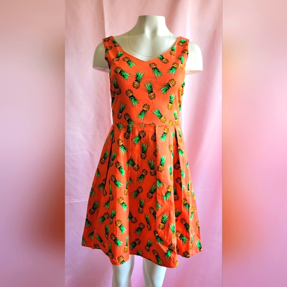 Women's tropical pineapple dress